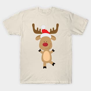 Dancing Rudolph Red Nosed Reindeer Merry Christmas T-Shirt